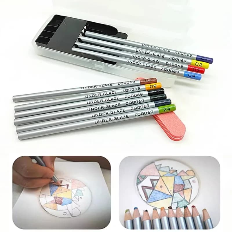 10 Color Set Pottery Underglaze Colour Pigment Pencil DIY Handmade Ceramic Painting Blank Sketch Pencil Creative Drawing Tool