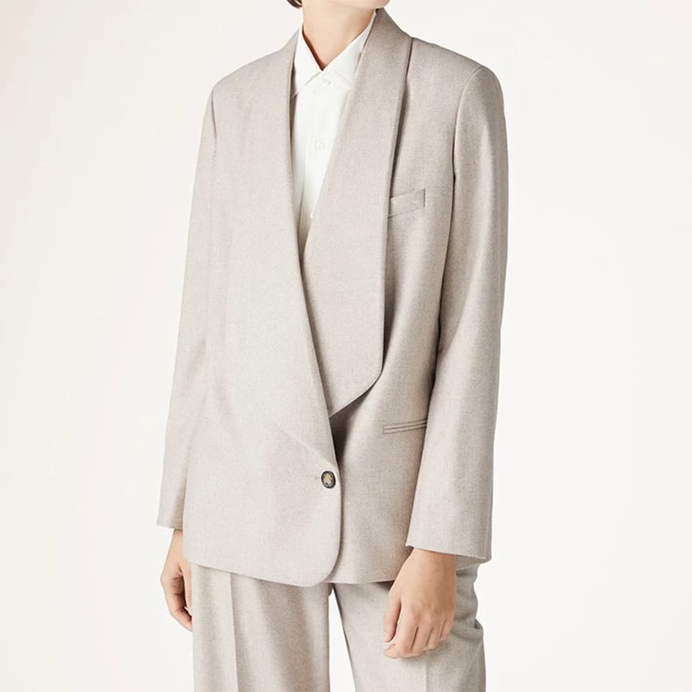 Allingentle Blazer monopetto con colletto a scialle giacche da donna per riunioni serali casual da ufficio personalizzate