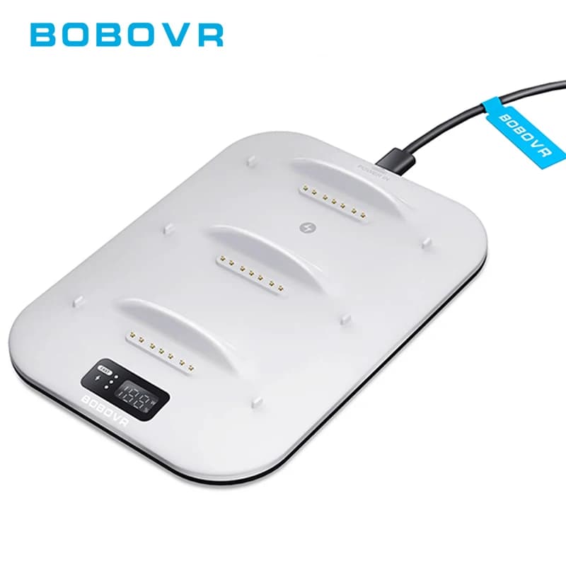 Dock di ricarica BOBOVR BD3 per batteria B100 Stazione di ricarica rapida Potenza 30 W per accessori VR Quest3, 0-80% in solo 1 ora