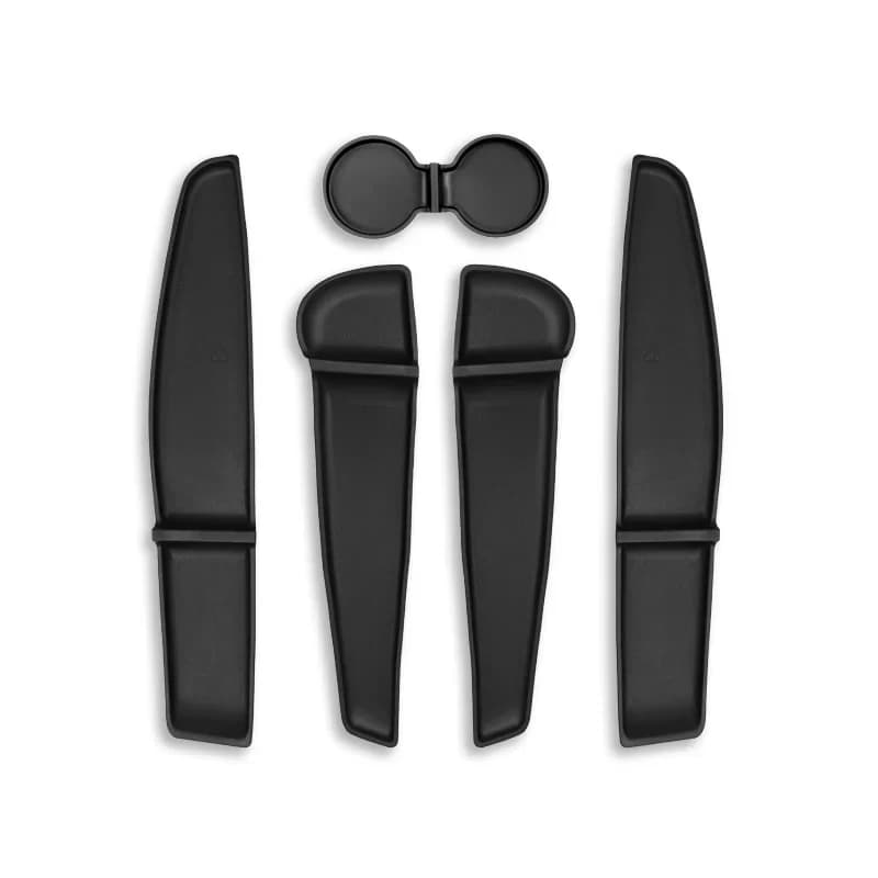 Porta auto Pad di Stoccaggio per Tesla Modello Y Juniper 2025 TPE 5PCS Controllo Centrale Portabicchieri Acqua Zerbino Organizzatore Vassoio Accessori Auto
