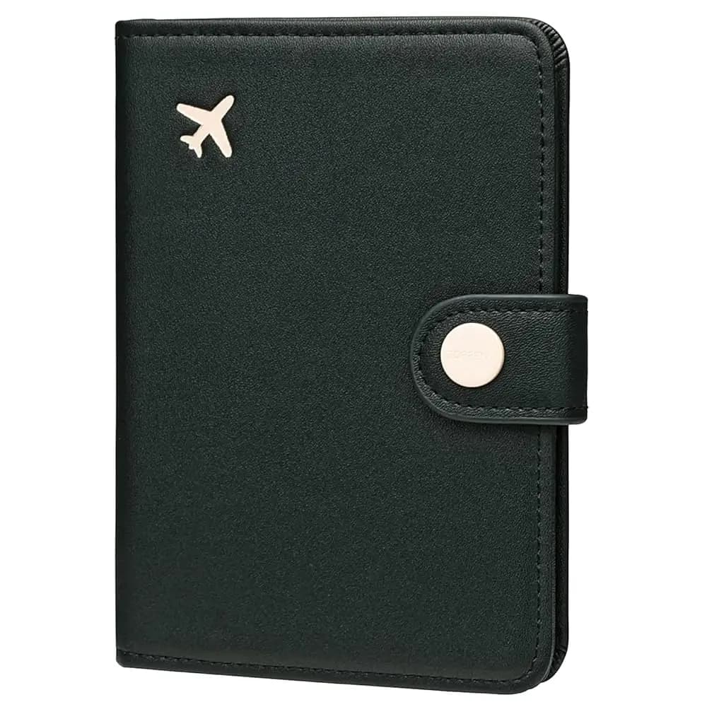 Porta Passaporto da Donna, Custodia Porta Passaporto da Viaggio con Blocco RFID, Portafoglio per Passaporto, Custodia Protettiva, Essenziali da Viaggio, Organizzatore Documenti