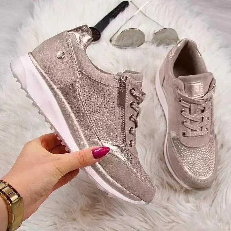 Nuove Sneakers con Zeppa Resistenti all'Usura per Donna, Scarpe Leggere Femminili, Scarpe Vulcanizzate Traspiranti