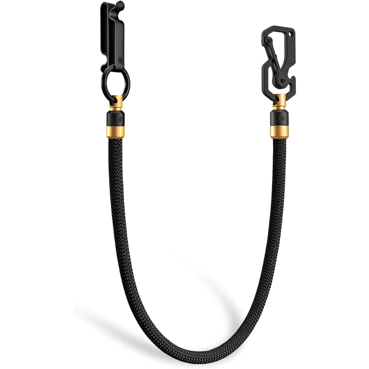 KeyUnity Titanium Carabiner Belt Clip Wallet Chain Braided Rope, Pants Chain Jeans Keychain Accessory for Men