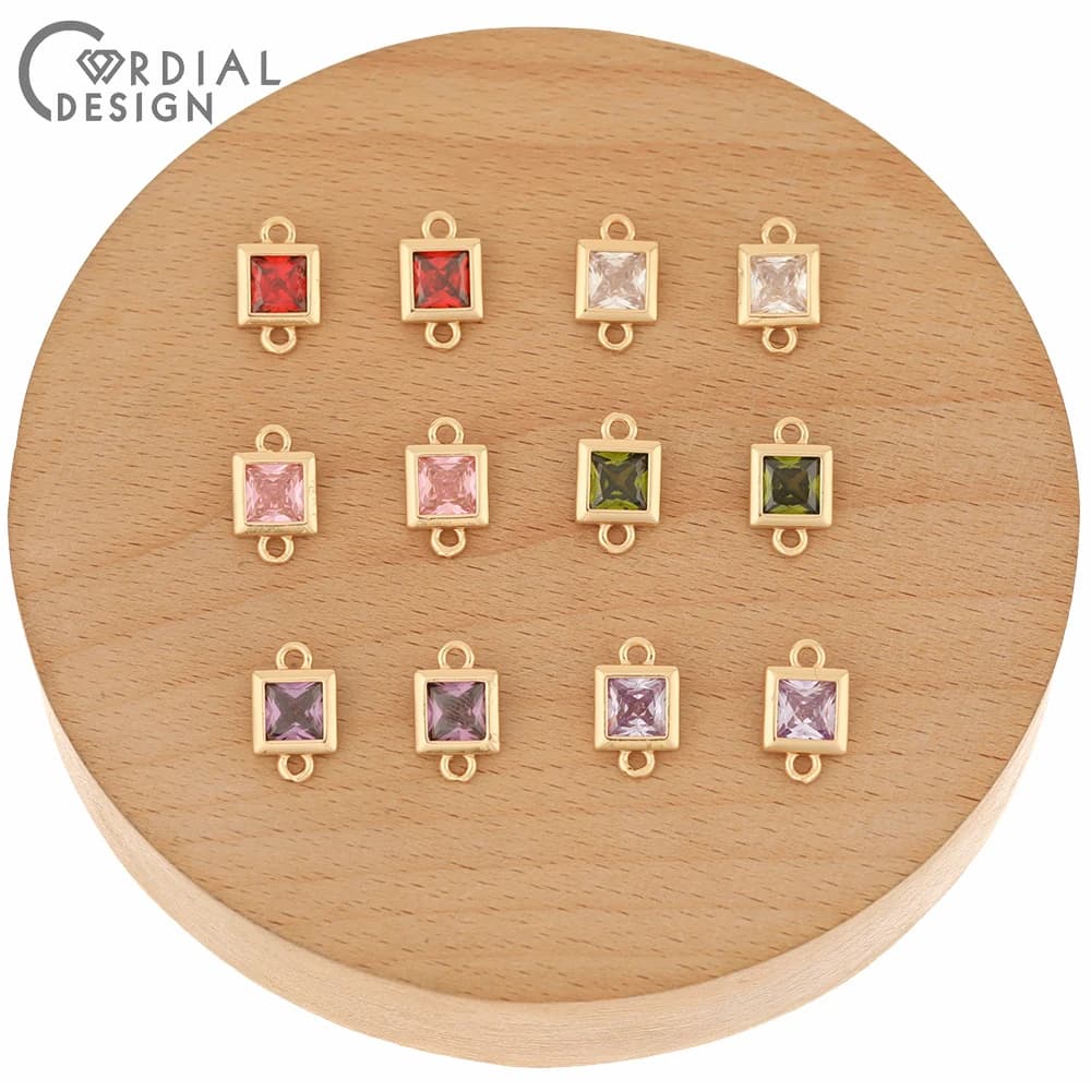 Cordial Design 50Pcs 8*13MM accessori per orecchini/fatto a mano/zirconi cubici/fabbricazione fai-da-te/connettori/risultati e componenti di gioielli