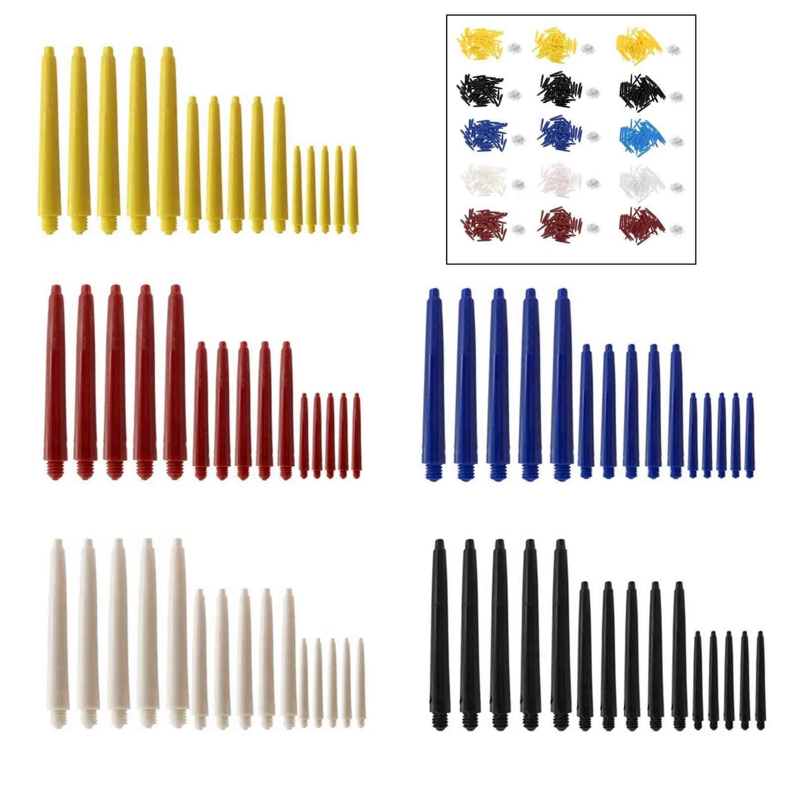 Nylon Steel Dart Shafts Standard Screw Thread Professional Dart Accessories Kit for Soft Tip Darts