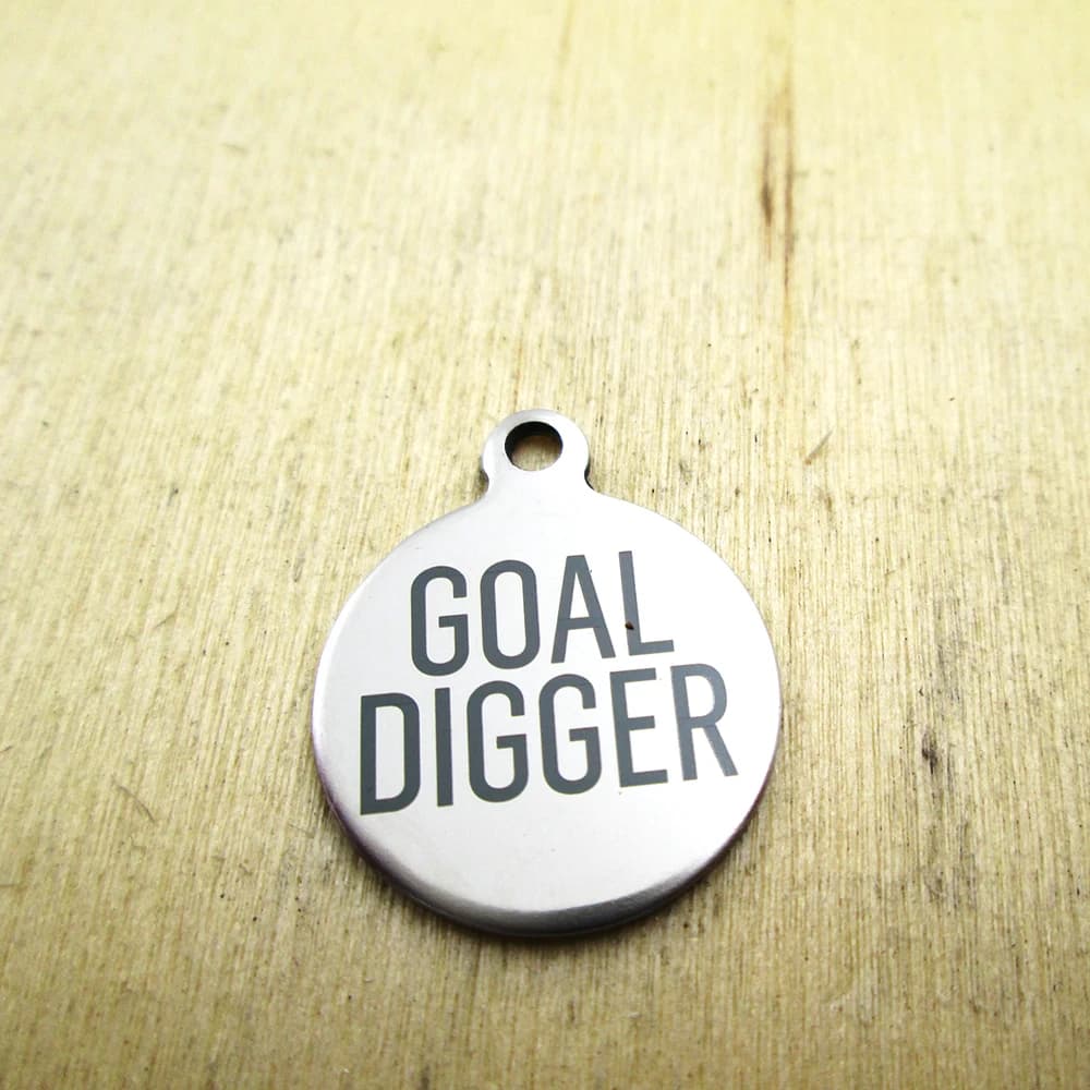 20 pieces-- stainless steel pendants for goose excavator - laser engraved - customized - pendants with diy pendants
