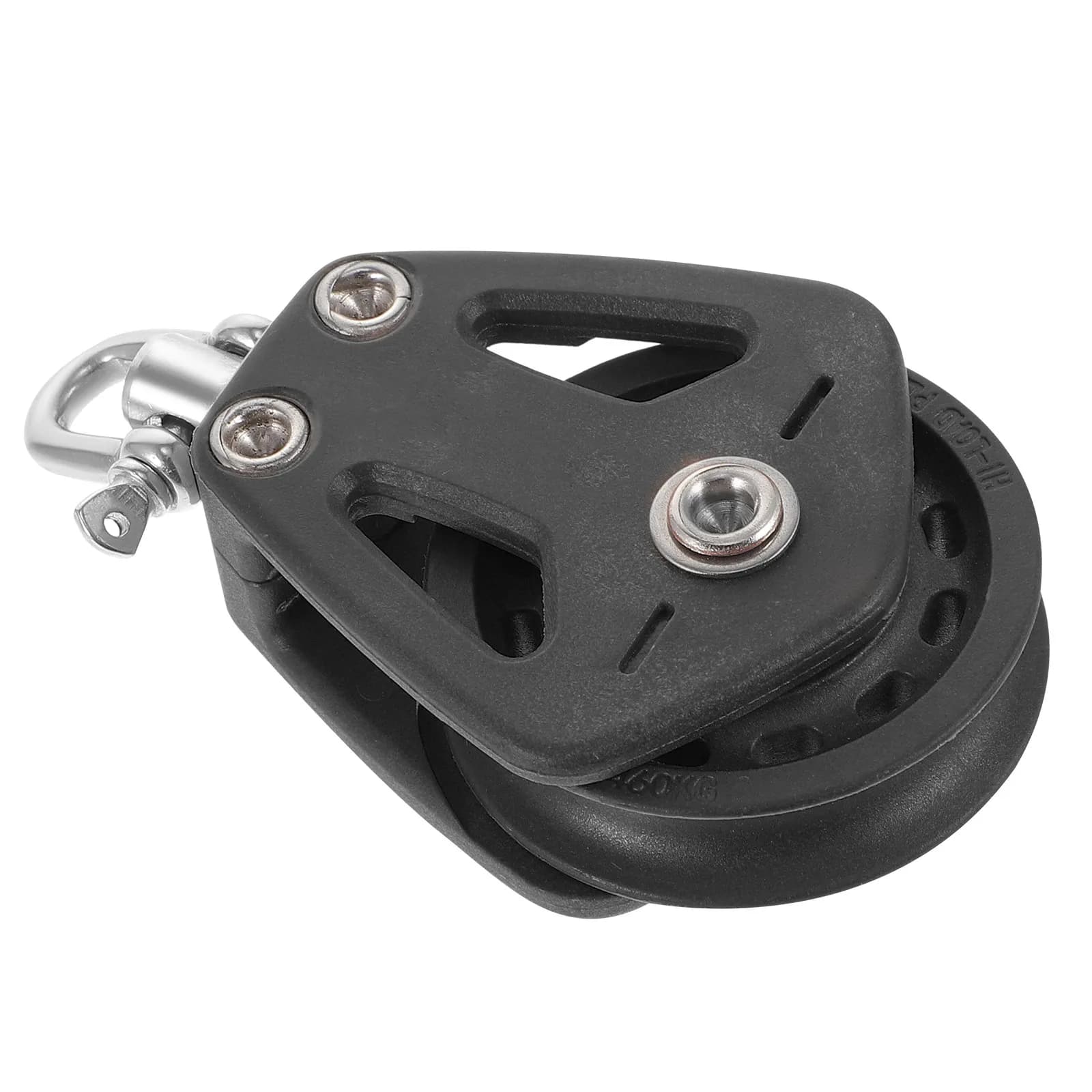 Sailboat Nylon Pulley Roller Stainless Steel Swivel Sailing Block for Rope Lifting Marine Boat Accessory