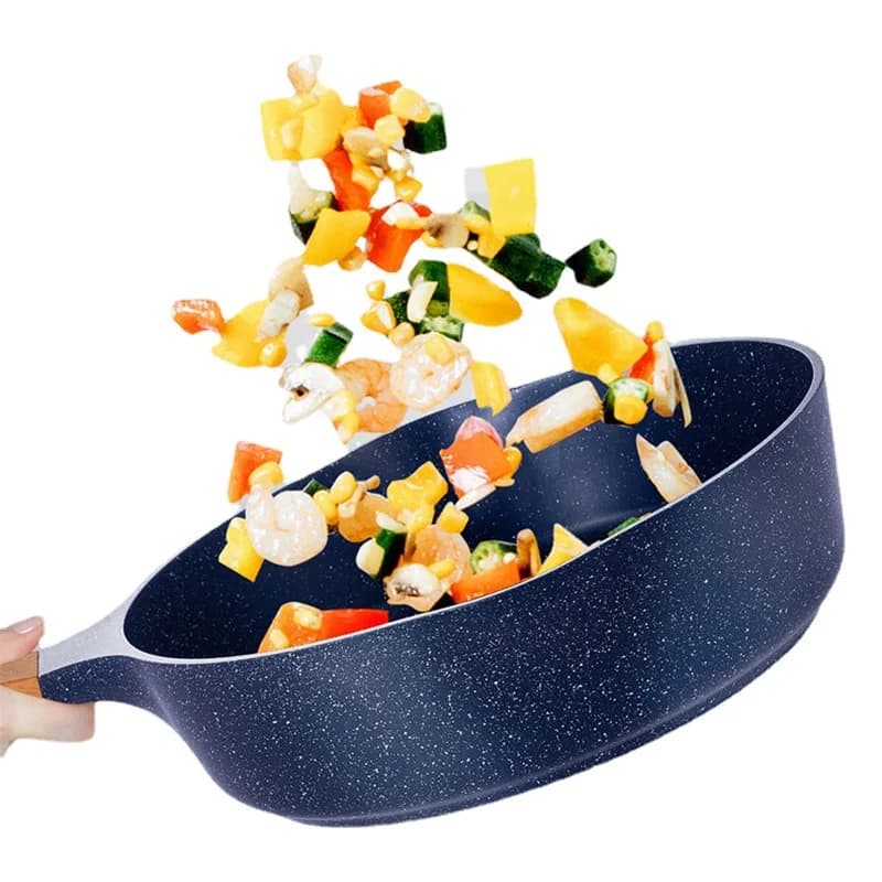 Wok, 13-piece Maifanshi set, non-stick pan, for domestic use, milk frying