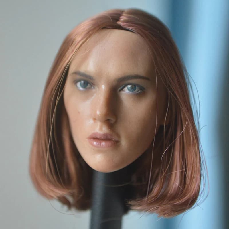 1/6 Europa e America Soldato Femminile Scarlett Johansson Testa Sculpt Con talpe Capelli Lisci Modello Misura 12 "Action Figure Corpo