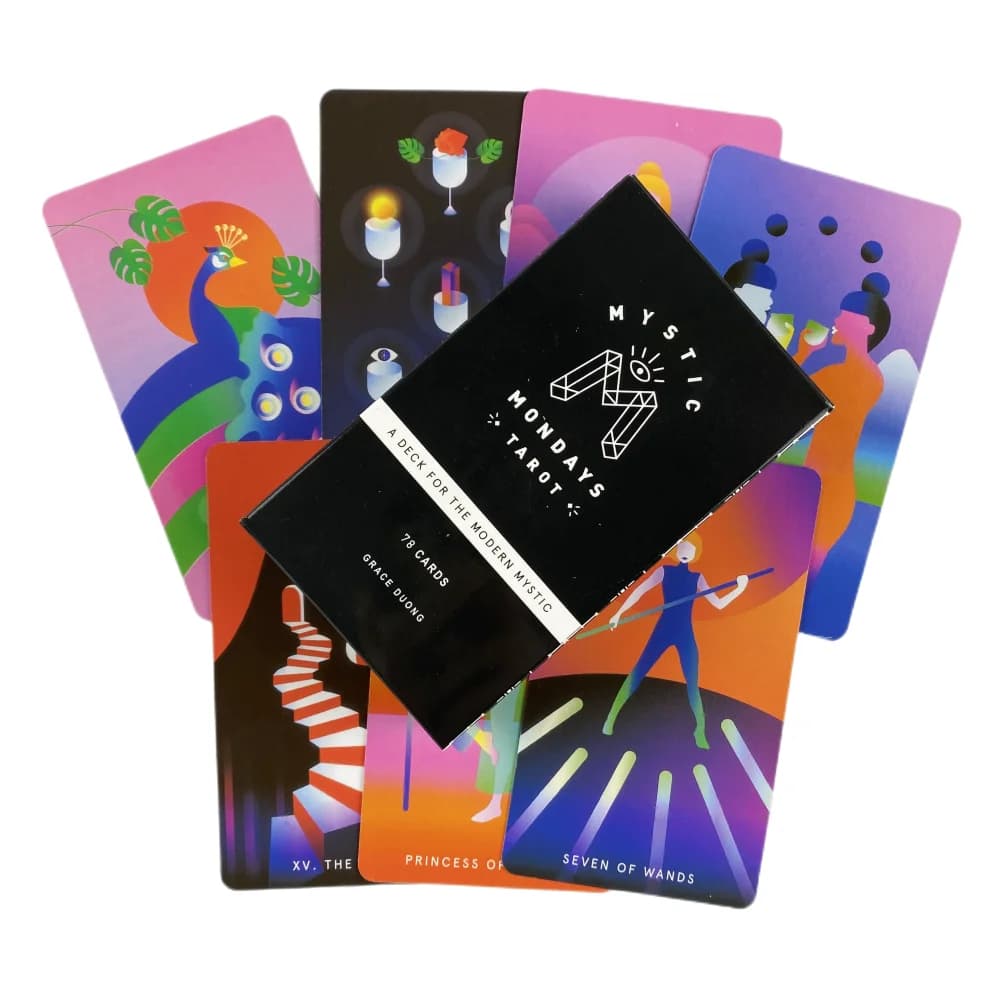 Mazzo di carte dei tarocchi Gioco da tavolo Set di carte e set di guide per i mondi mistici Giochi da tavolo del partito dei tarocchi Fa