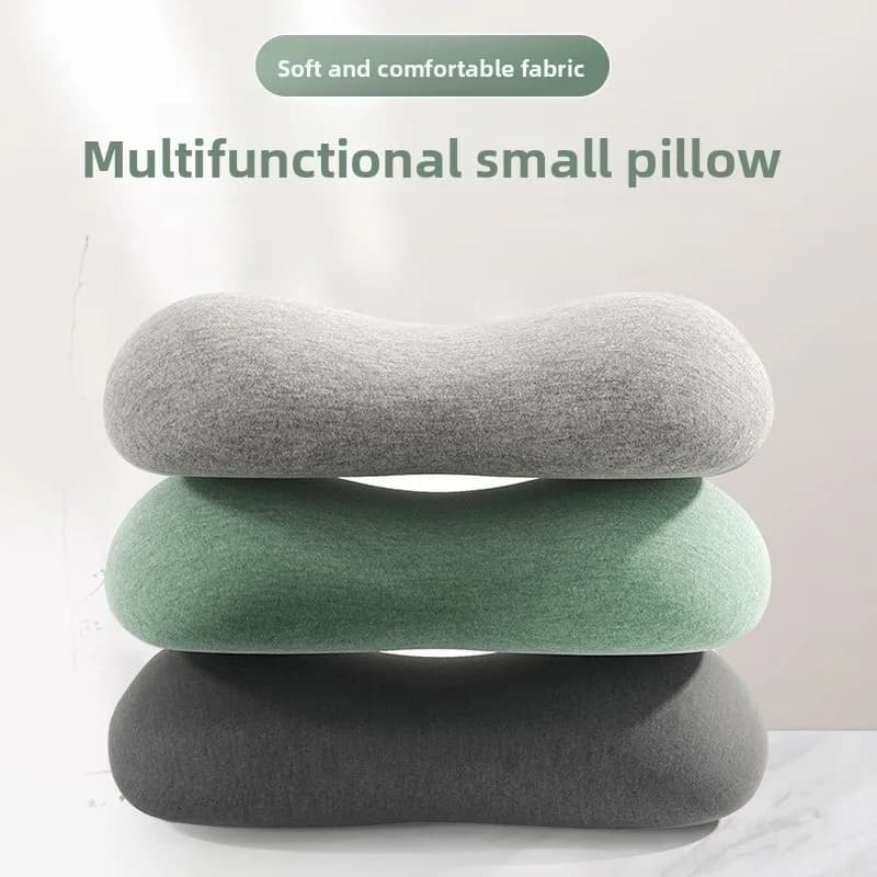 1 pz Mini Cuscino in Memory Foam per Ufficio, Cuscino Portatile da Viaggio per Collo e Supporto Lombare