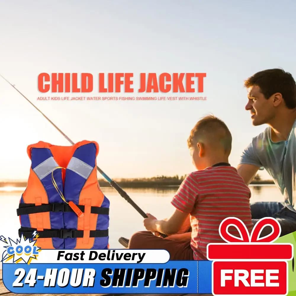 Giubbotto di Salvataggio in Offerta Speciale, Resistente all'Usura, Taglia Regolabile, con Fischietto, per Pesca, Nautica, Nuoto, Canottaggio, Surf