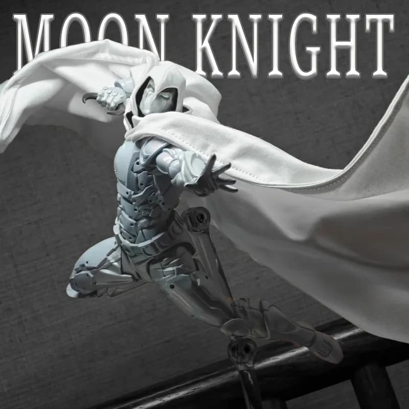 Kaiyodo Revoltech Yamaguchi No.178 Action Figure Moon Knight Set Garage Kit Cavaliere Meccanico Action Figure Raccogliere giocattoli Regali