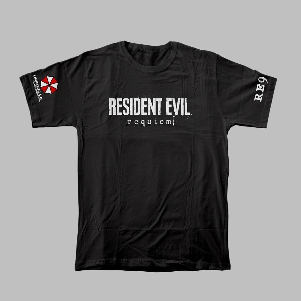 Maglietta Unisex RE9 Resident Evil 9 Requiem con Logo Umbrella Corporation, 100% Cotone, Nuova Moda 2026 Y2k, Manica Corta