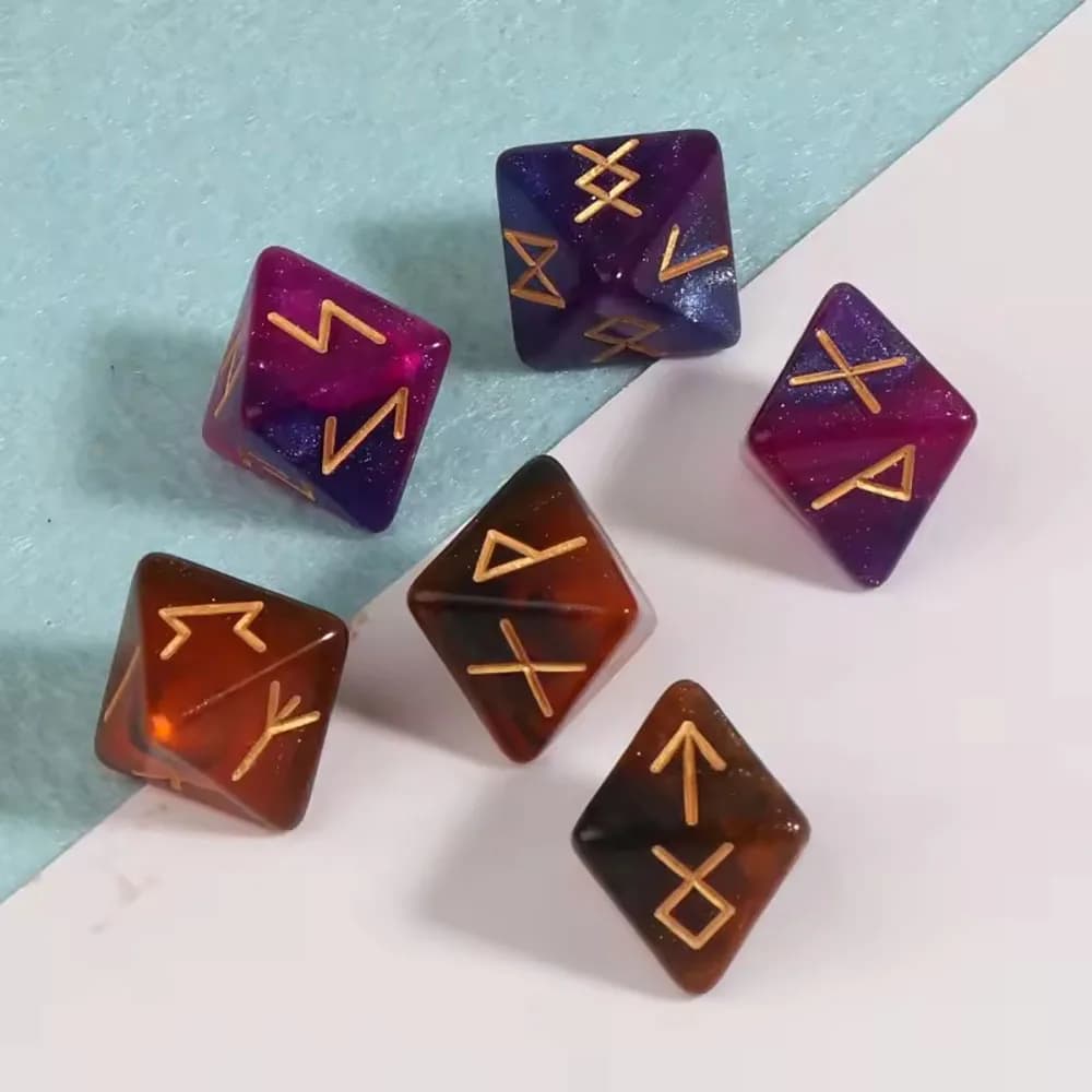 3Pcs Astrology Dice Tarot Dice Polyhedral Pearl Pattern Dice for Divination Astrology Tarot Cards Accessory