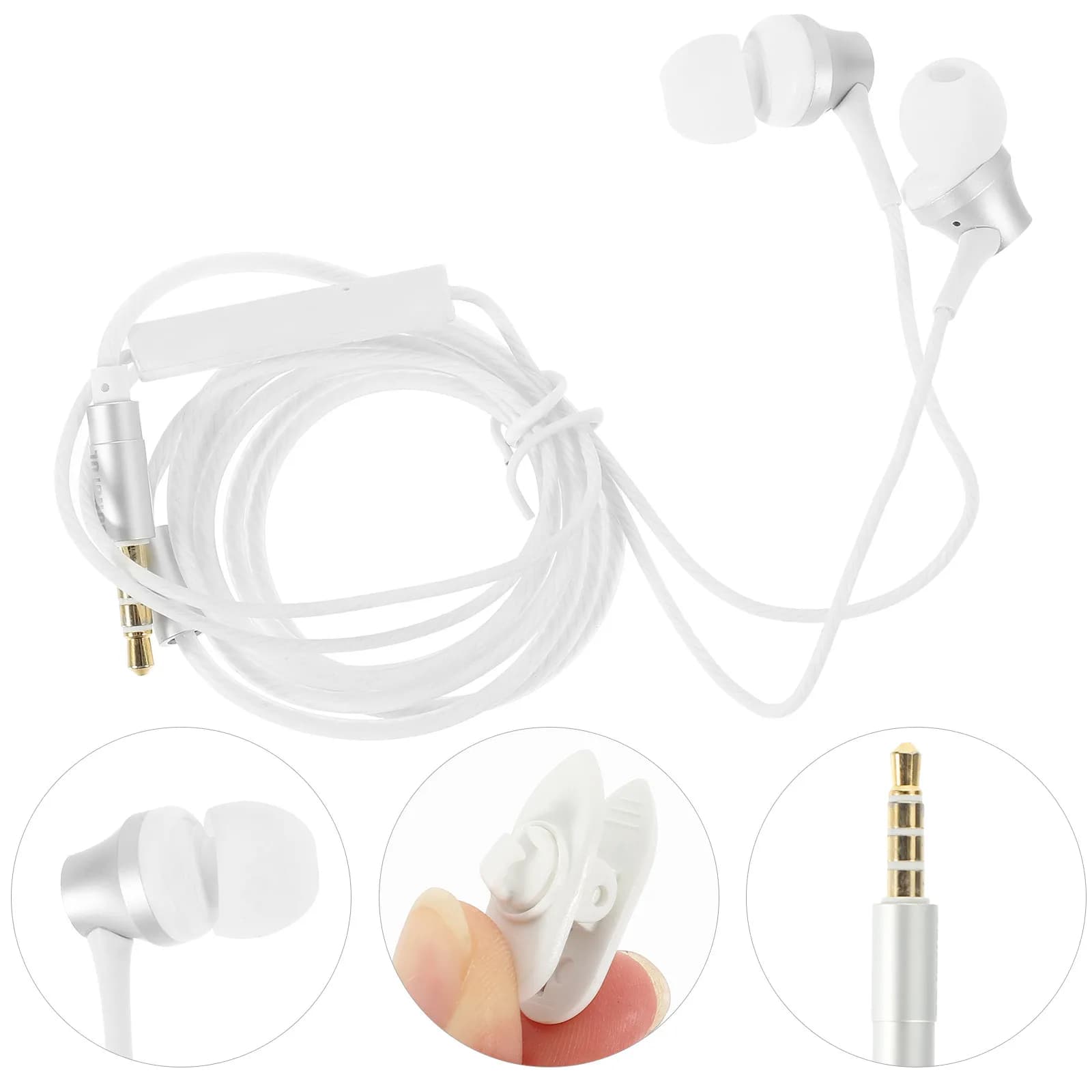 Auricolari In-Ear Cablati Ergonomici con Jack da 3,5mm per Telefono, Tablet, Laptop, Comodi Auricolari con Isolamento Acustico
