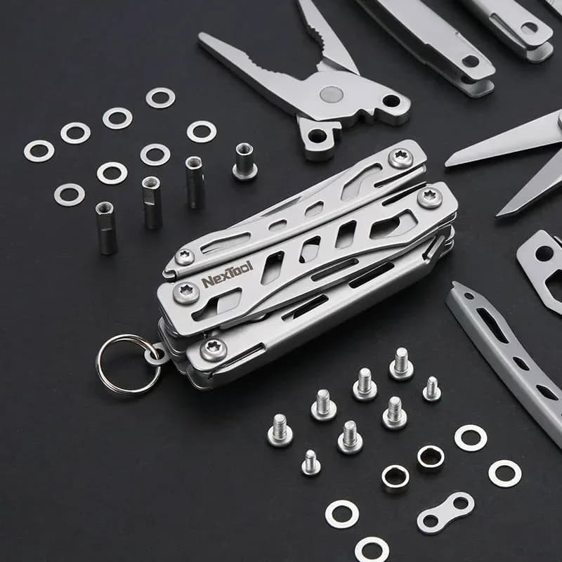 NexTool Mini Flagship Multitool 10 in 1 Mini EDC Portachiavi Multi Tool Pinze pieghevoli Coltello da tasca Forbici Attrezzi da esterno