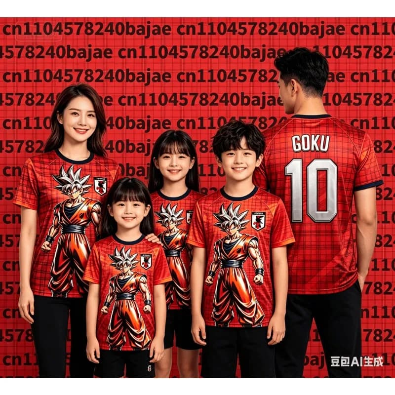 Maglia da Calcio Estiva 2026 Nuova Collezione Uomo Adulto Dragon Ball Goku Stampa 3D - T-Shirt Anime per Bambini - Maglia da Calcio Speciale NO.10