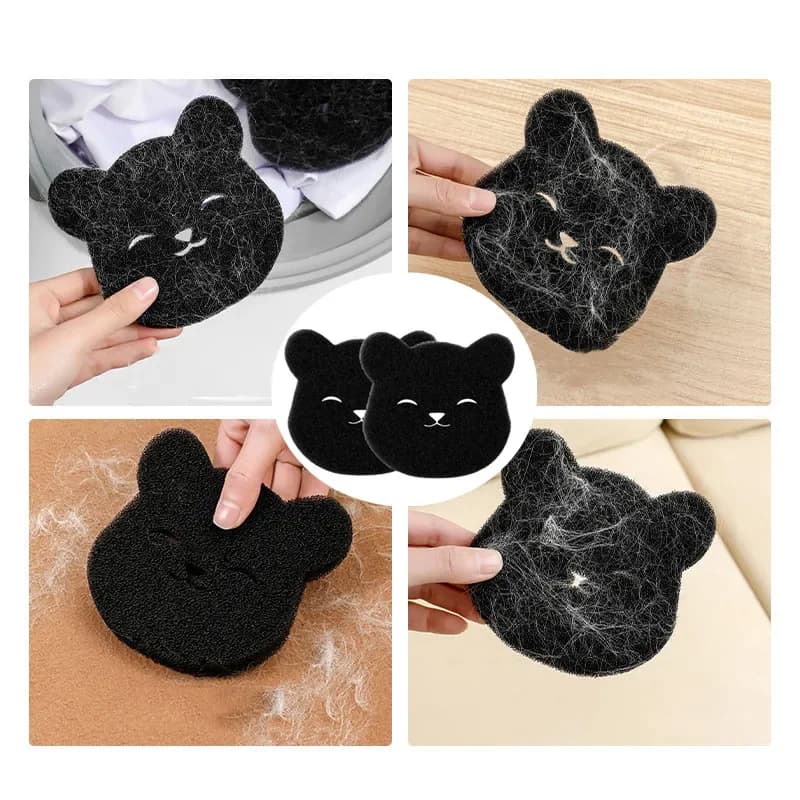 2/4/6Pc Pet Hair Remover Orso Forma Palle per bucato Lavatrice Lavatrice Lint Catcher Vestiti riutilizzabili Divano Gatto Cane Pelliccia Spugna per la pulizia