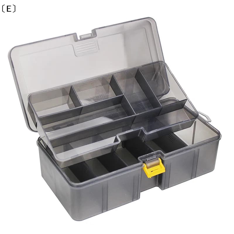 WAYE SHARE1PCS Double Layer Fishing Tool Box, Plastic Raincoat Case for Esche/Ancorette, Fishing Tool Accessories CurvedWinter5›