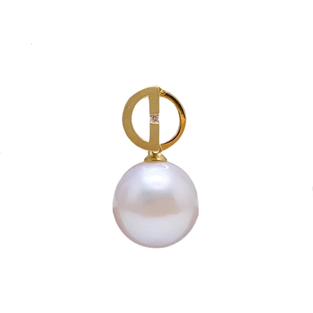 SHILOVEM Pendant with 18K gold pearl New Christmas Birthday Gift Wholesale Woman No Necklace 10mm yzz10600zz