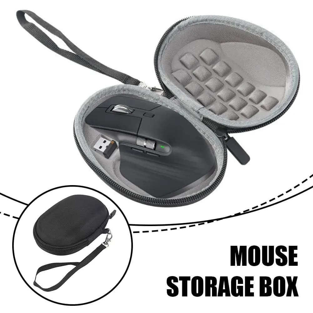 Mouse Logitech MX Master 4 Case, Gaming Wireless Bluetooth Mouse Bag, EVA Storage Box with Hinge