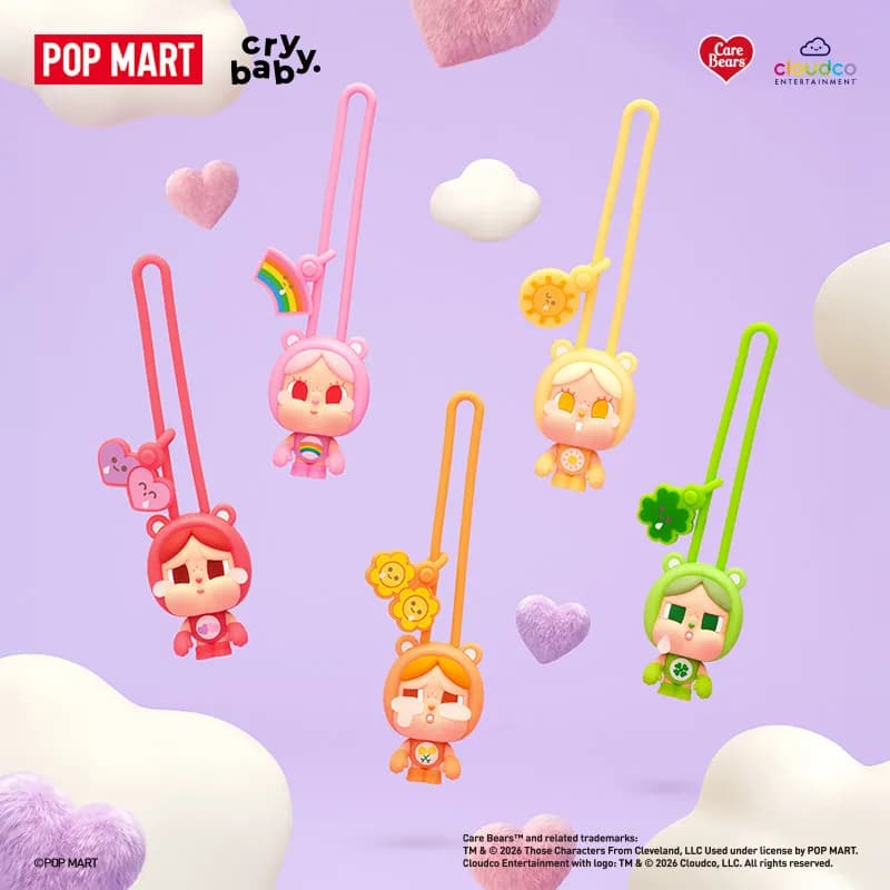 POPMART CRYBABY Care Bears Series Mini Light Genuine Blind Box Toys Mystery Box Doll Guess Bag Cute Anime Action Figure Gifts