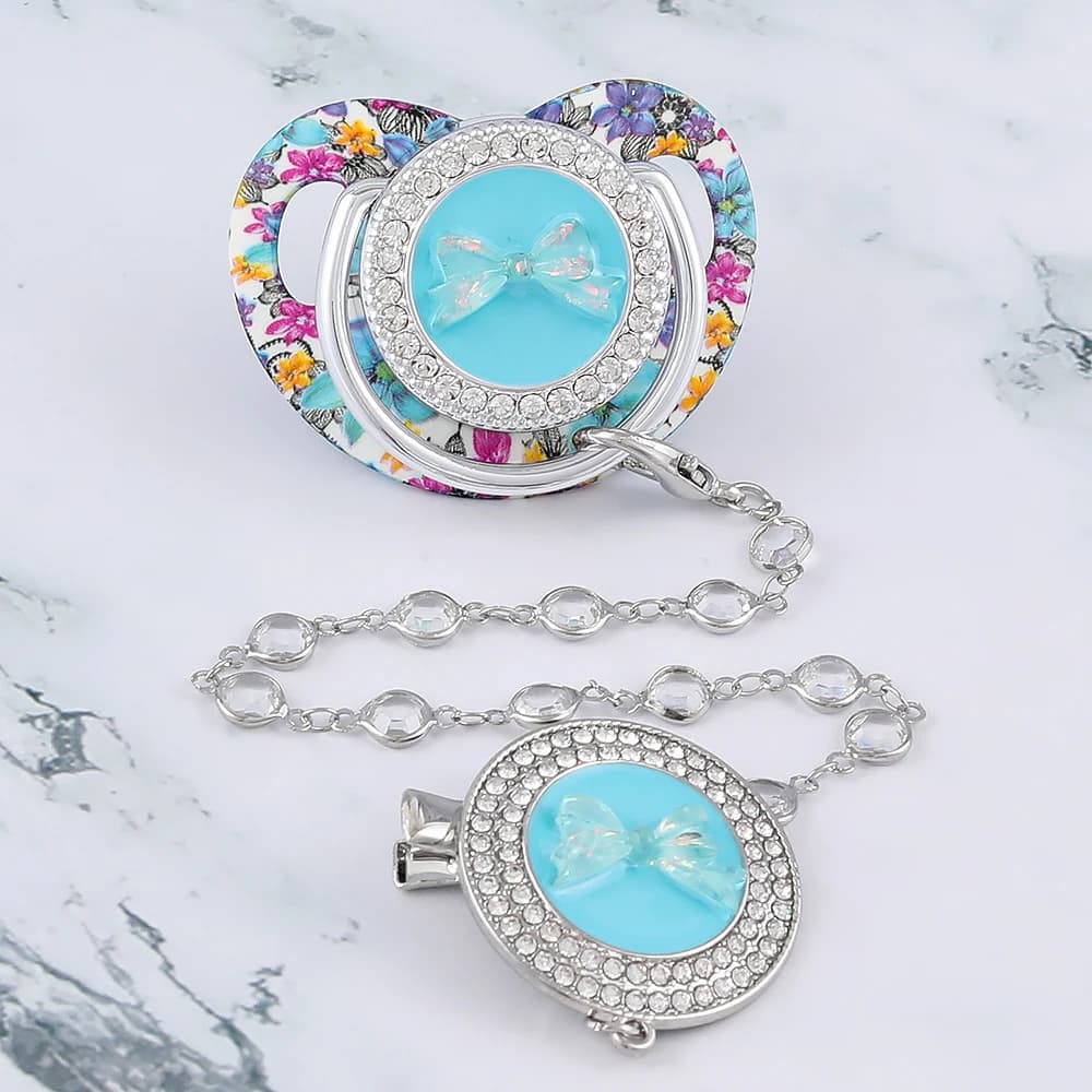 Clip per ciuccio Corwn di lusso per Baby Shower regalo ciuccio in Silicone senza BPA oro Bling succhietto fittizio neonato Chupetes