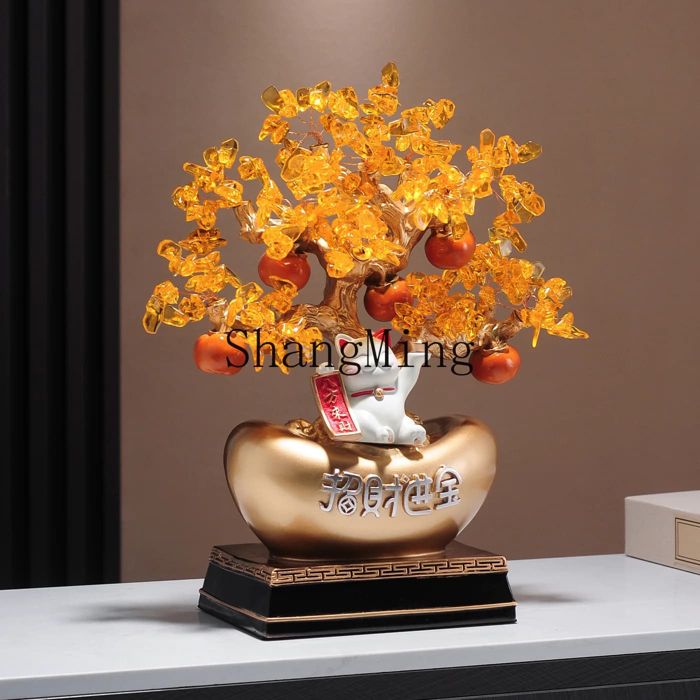 SM senso avanzato albero della fortuna gatto della fortuna ornamenti cinesi reception dell'ufficio decorazione dell'armadietto del vino
