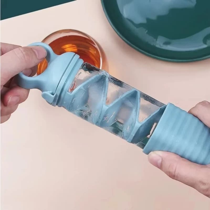 Stampo per cubetti di ghiaccio Vassoio estraibile Macchina per il ghiaccio in plastica per uso alimentare Scatola per gelato portatile per uso domestico Stampo per vassoio Facile sformatura Strumento fai da te