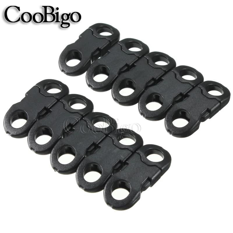 12 pz 3/8 "Mini Fibbia A Sgancio Laterale Curvo Paracord Bracciale Fibbie Clip Cordino di Plastica Collana FAI DA TE Collari Per Animali Domestici Accessori