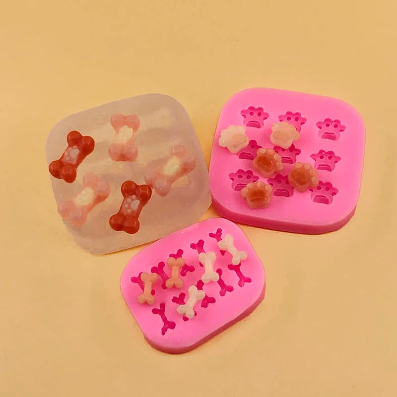 Cartoon Cat Claw Simpatico osso di cane Stampo in silicone Decorazione torta fondente fai da te Dessert che produce Mousse Torta strumento stampo per gelato