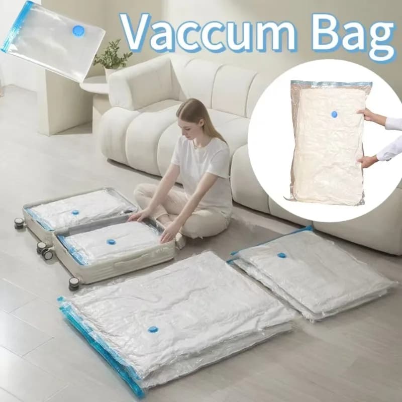Borse portaoggetti Borse sottovuoto Borsa portaoggetti sottovuoto per vestiti Confezione di compressione Borsa portaoggetti da viaggio salvaspazio, con pompa a mano