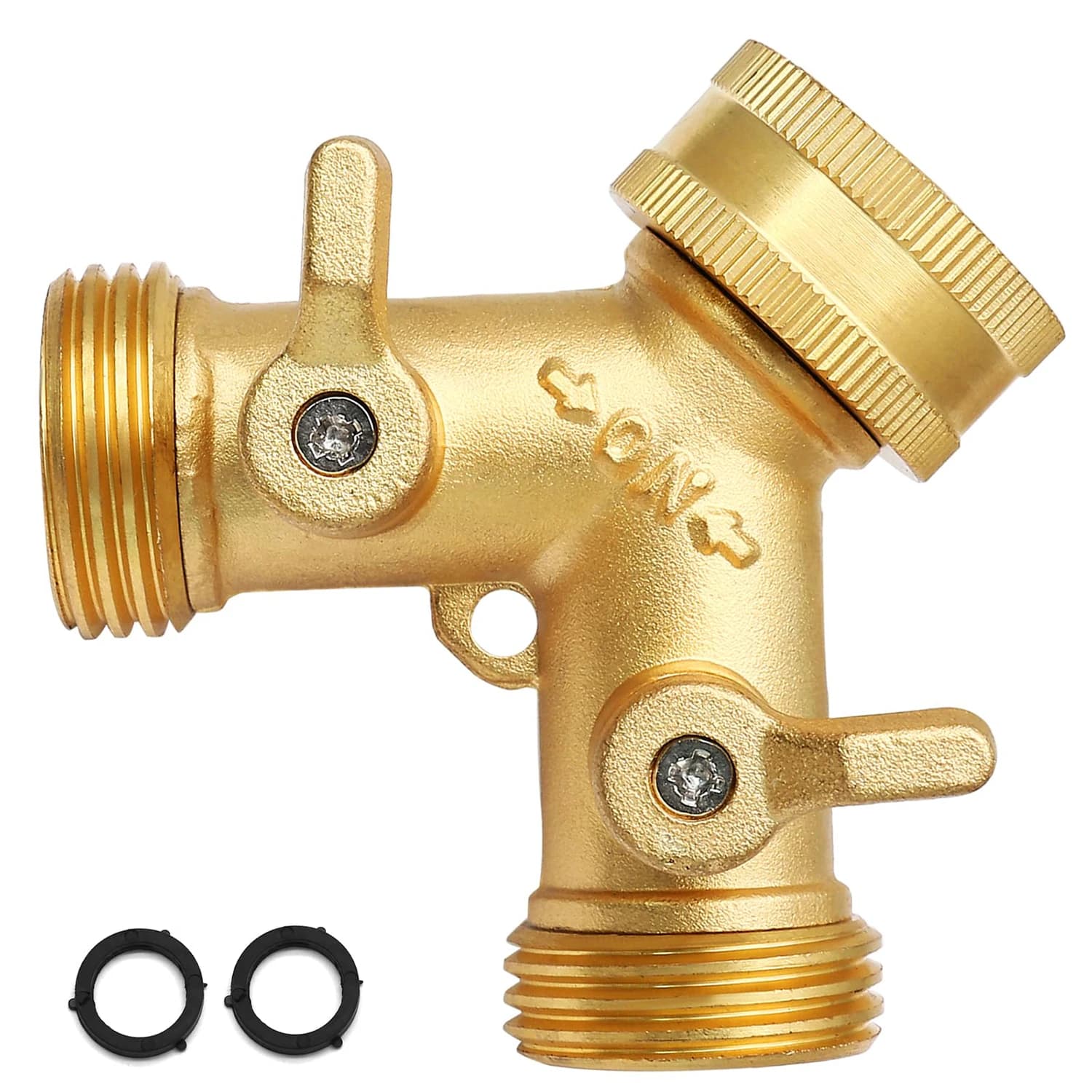 3/4"1/2/3 brass garden hose outdoor splitter tap set watering connector type Y garden faucet for