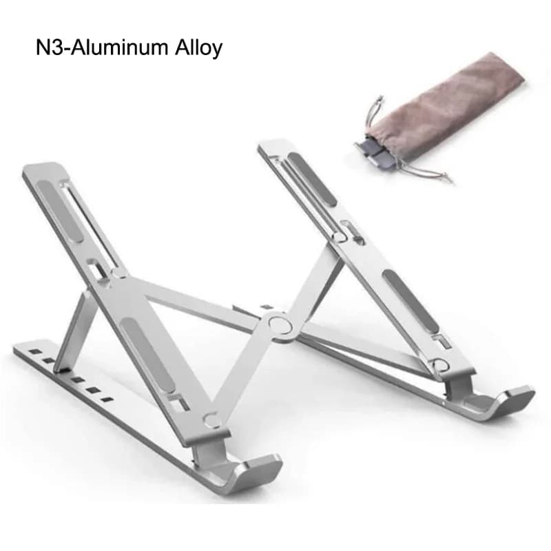 Supporto per laptop N3 in plastica o lega di alluminio Riser Supporto da scrivania regolabile a 6 angoli Supporto per ascensore per computer portatile universale