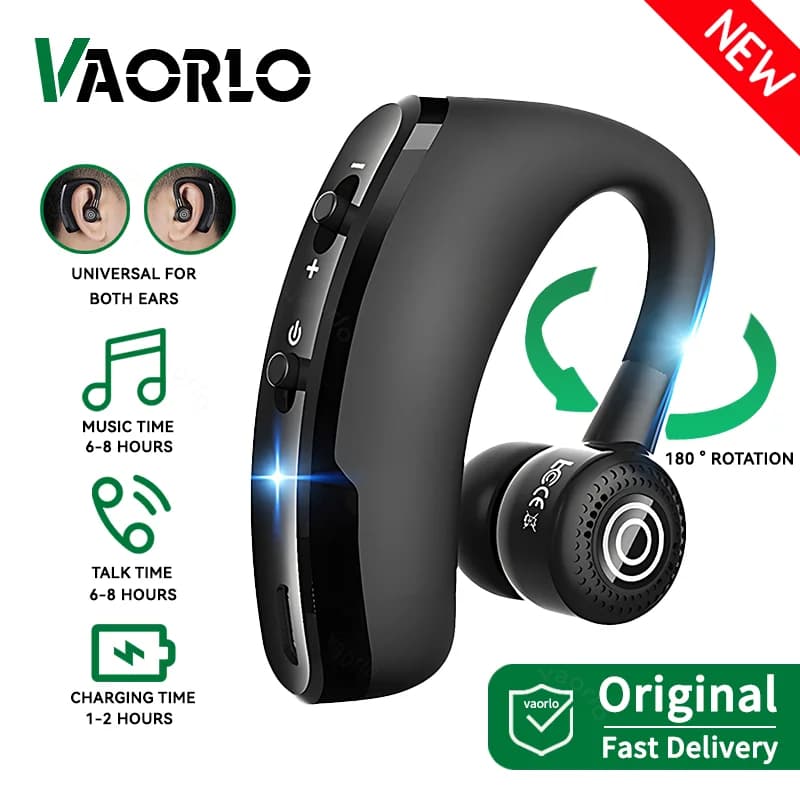 NUOVO Auricolare Bluetooth V9 Cuffie da lavoro in standby lungo Chiamata HD Auricolari wireless Bluetooth con microfono per iPhone Samsung Huawei