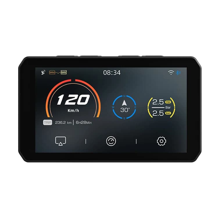 CHIGEE Ip68 Waterproof Tyre Pressure Monitor Moto Gps Carplay Camera Dashcam