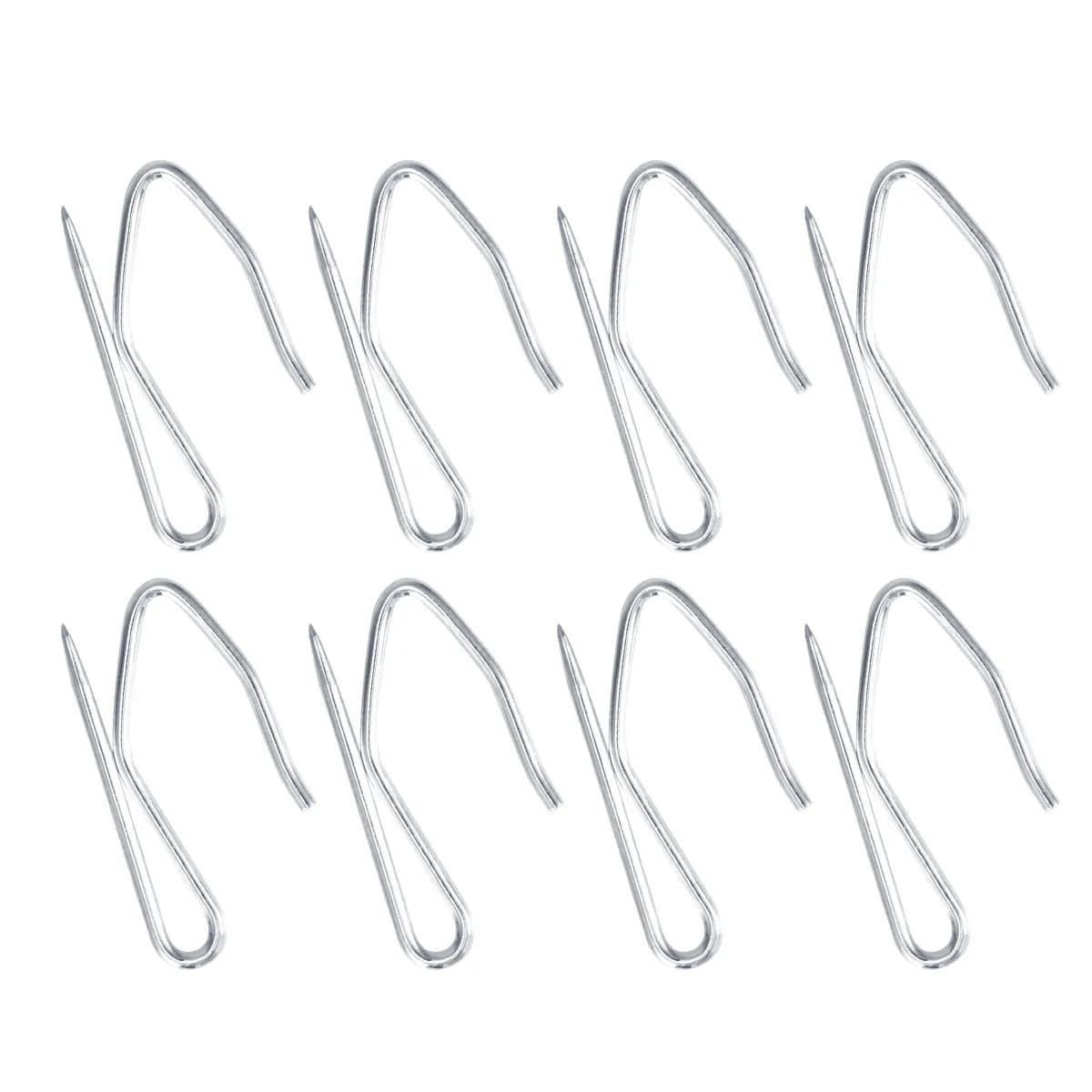 100Pcs Hooks Premium Metal Rustproof Strong Hanging Hooks for Window Door Shower Curtain Track Glider Rings
