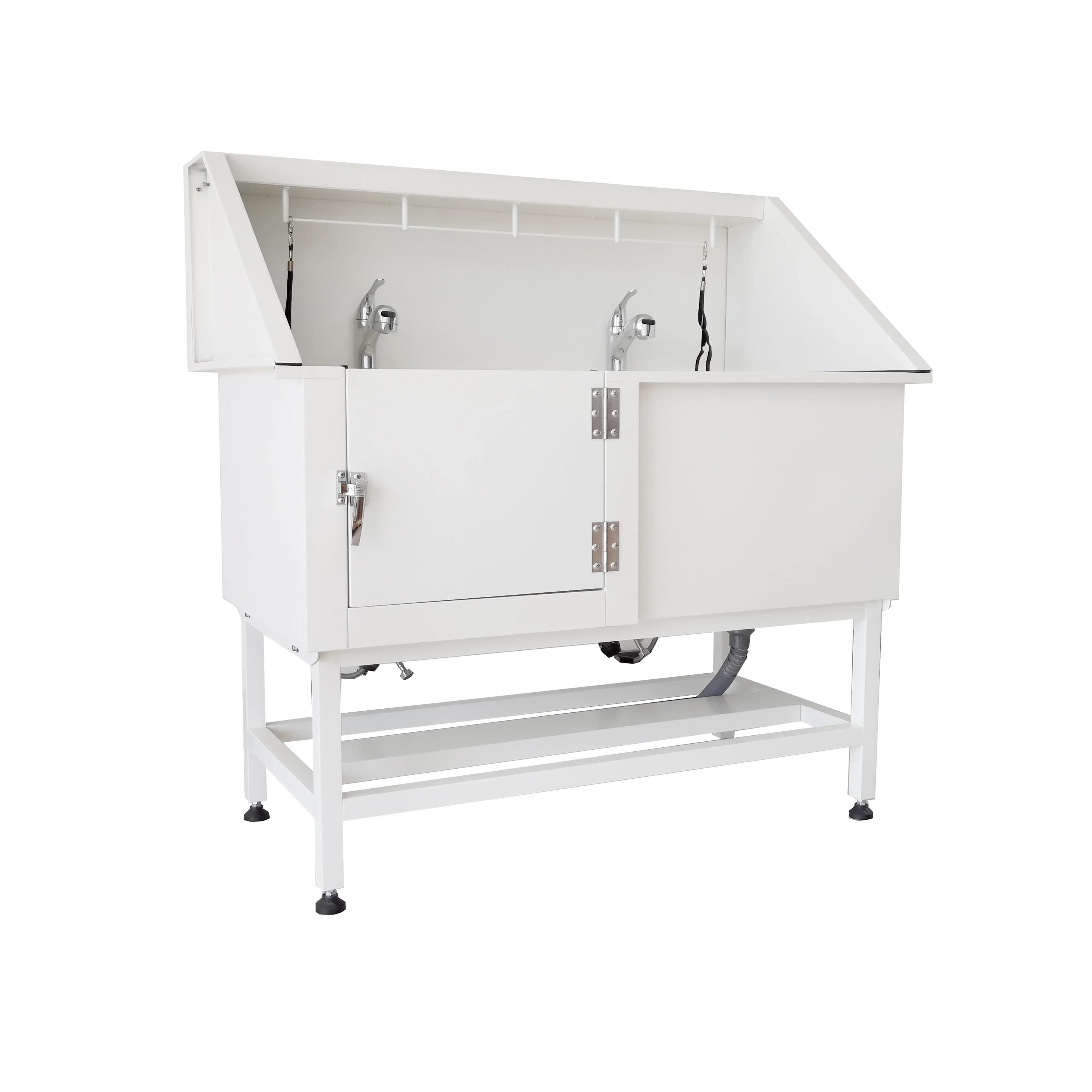 LIZE Vasca da bagno per animali domestici Spray bianco personalizzato Piscina da bagno per animali domestici in acciaio inossidabile Vasca da bagno per cani Toelettatura da bagno in vendita con soffione doccia