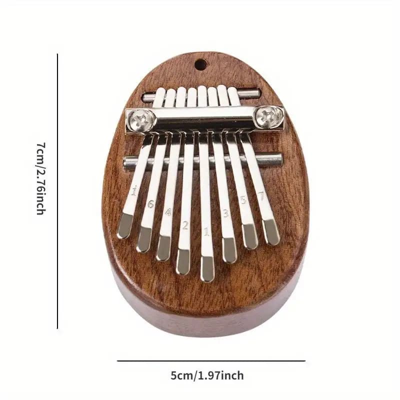 Pianoforte a Dita Portatile in Legno a 8 Tasti con Cordino per Adulti, Principianti ed Appassionati di Musica, Regalo di San Valentino