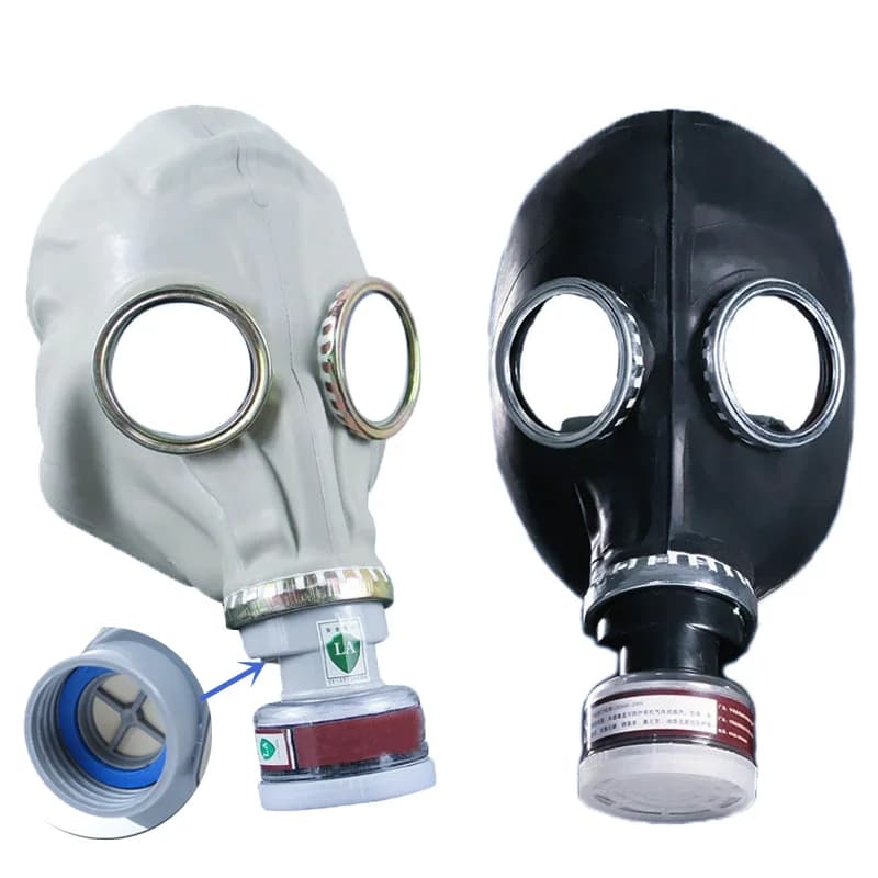 Maschera in resina chimica Sicurezza industriale Maschera antigas a pieno facciale Vernice Sicurezza sul posto di lavoro Scatola filtro al carbone Respiratore antipolvere Silicone grande