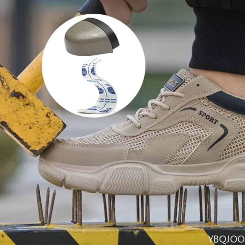 Stivali da lavoro da uomo scarpe antinfortunistiche da lavoro resistenti alla perforazione scarpe da lavoro da costruzione indistruttibili stivali industriali da trekking traspiranti