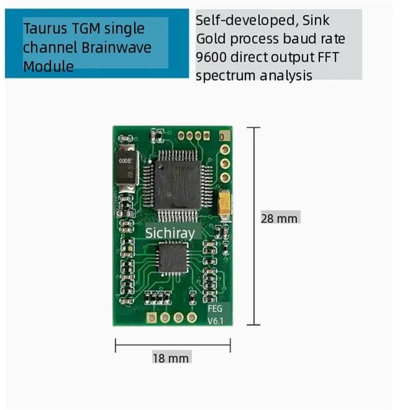 Kit modulo sensore di onde cerebrali TGAM - Strumento di rilevamento e analisi delle onde cerebrali per il monitoraggio della concentrazione basato sull'EG