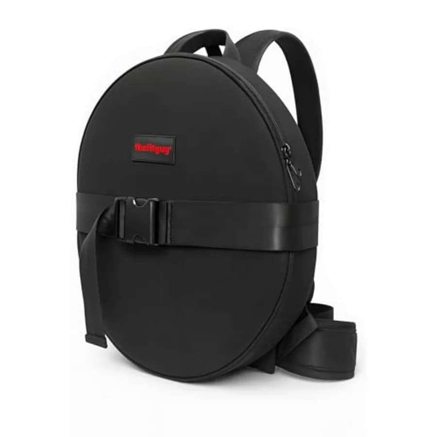 Weighted backpack for gym weight plate - for push-ups, lifters for calves, squat, to wear on the back or on the front, from up to 17.5 inches in diameter, 2,5