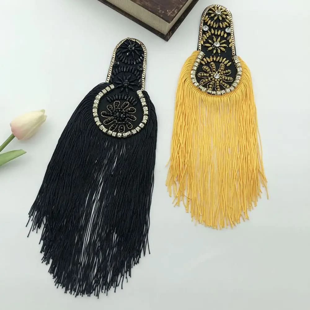 Exquisite Pin Tassel Epaulette Breastpin DIY Brooch Shoulder Board Cool Vintage Brooch Epaulette Cosplay