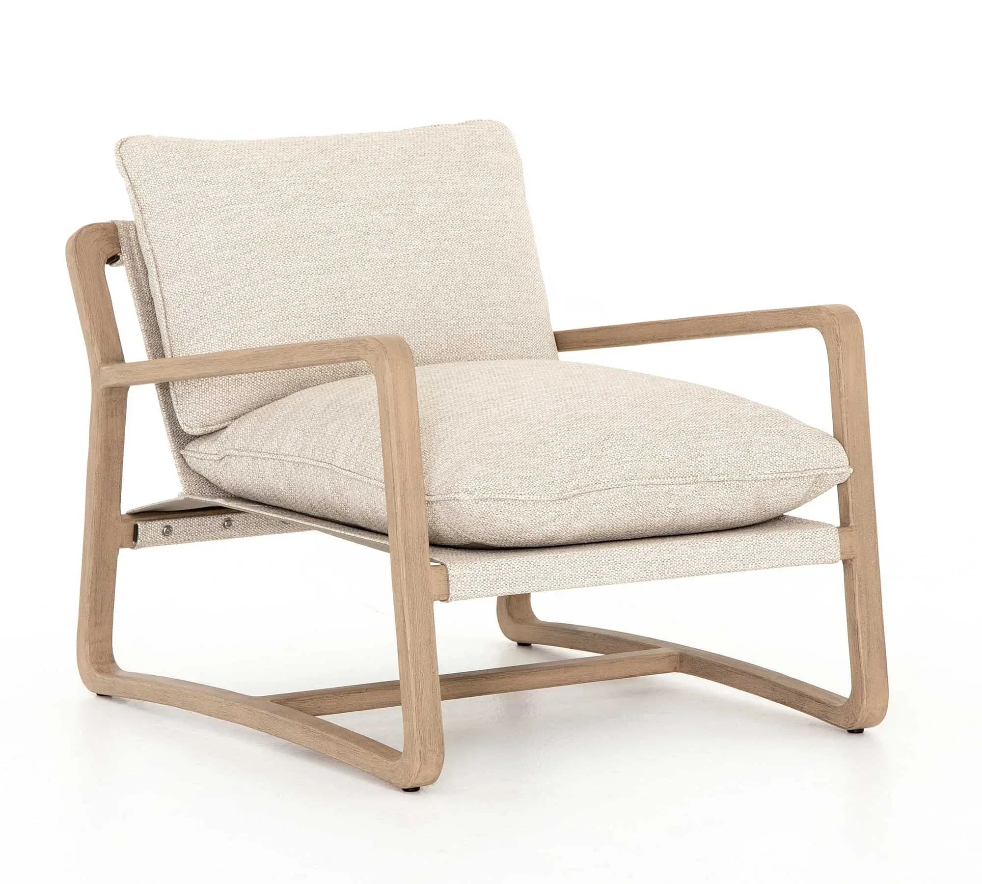 Design outdoor furniture inspired by the sofa with soft and comfortable cushion, teak solid wood garden chair
