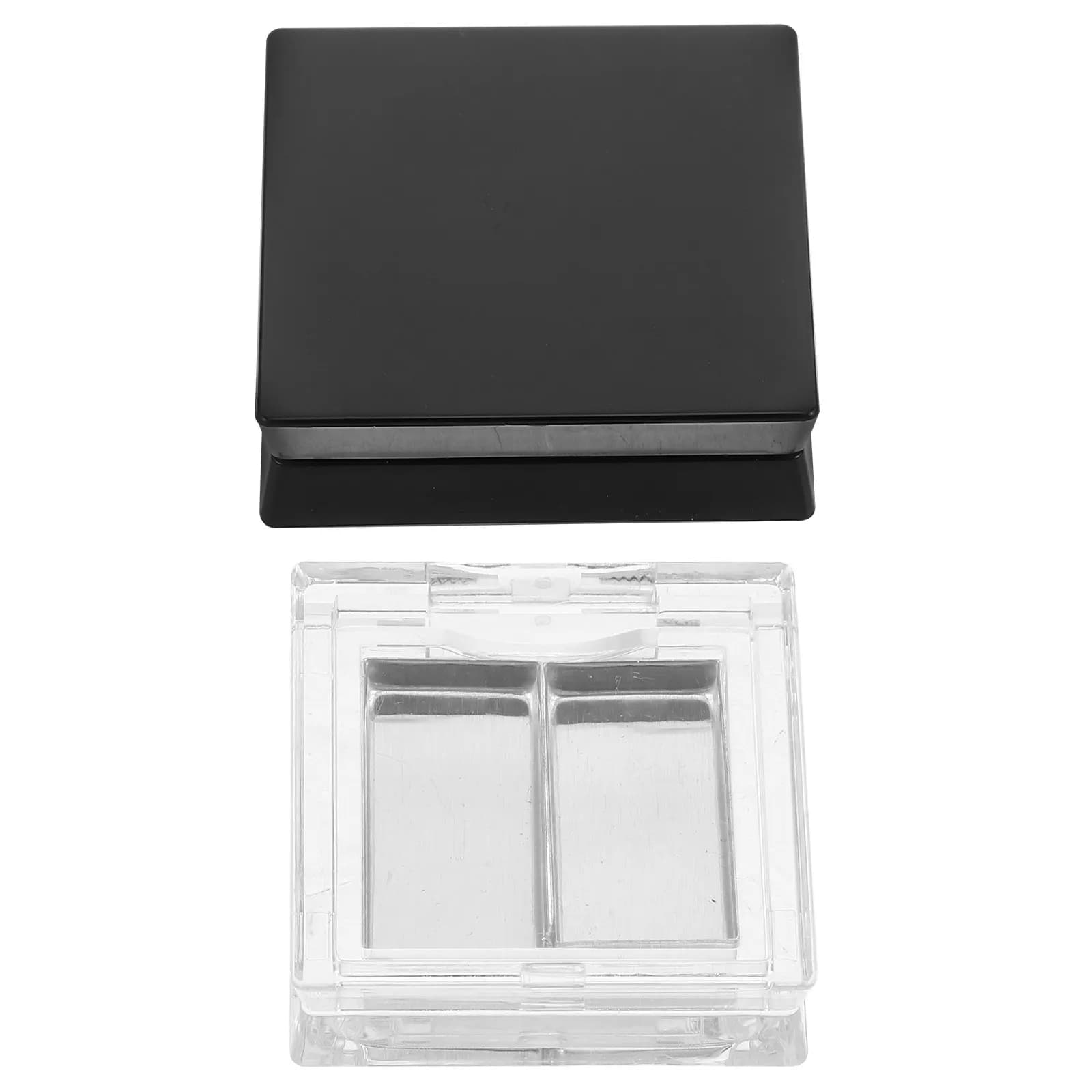 2 Pezzi Palette Trucco Vuota, Organizer Compatto Fai-da-te per Ombretto, Rossetto, Blush, Illuminante, Doppio Scomparto, Piccolo Portatile da Viaggio