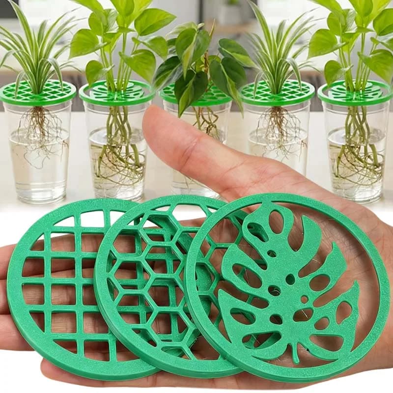 Set di Coperture Rotonde in Plastica per Germinazione Semi, Vassoi per Propagazione Piante, Supporti per Steli di Fiori, Mini Serra per Crescita Piante