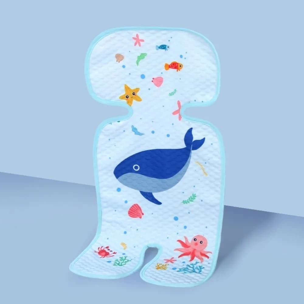 Simpatico cuscino per seggiolino per passeggino in seta di ghiaccio, traspirante, lavabile, cuscino per sedia da seduta per bambini, tappetino universale per passeggino