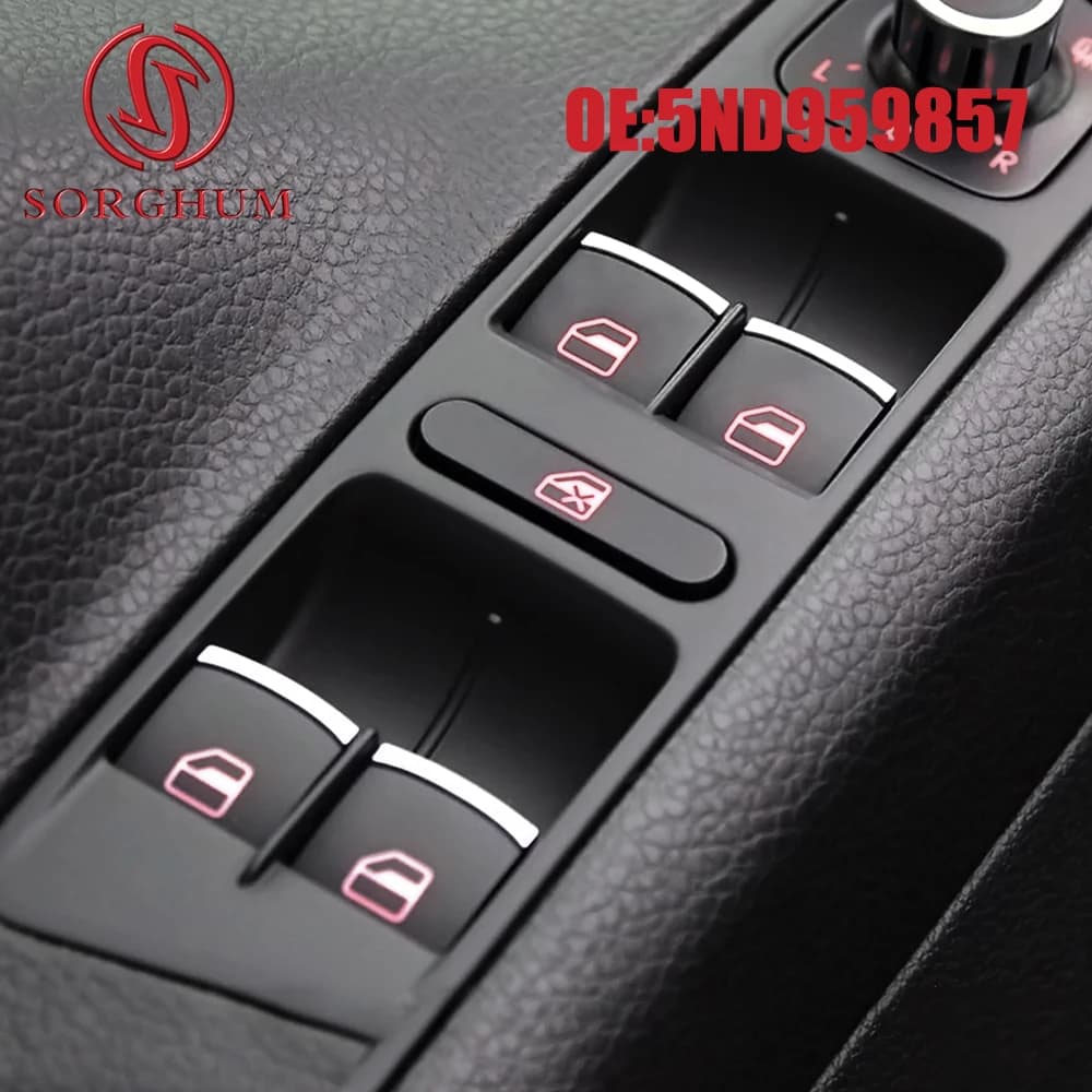 5ND 959857 Finestra di Potere Interruttore Principale Pulsante di Controllo Per VW Jetta Tiguan Golf MK5 gti MK6 Passat B6 CC Seat Leon MK2 5ND 959 857